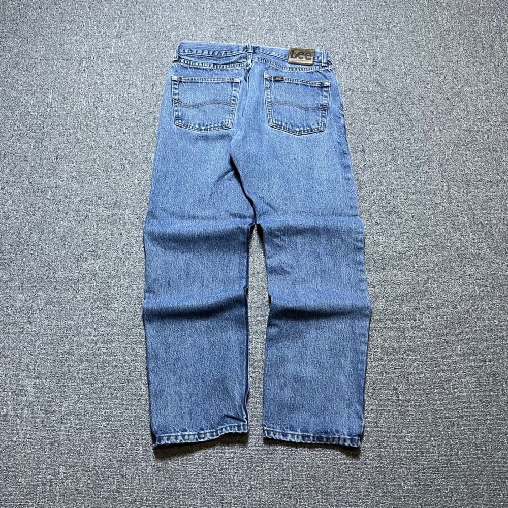 Lee‎ Regular Fit Jeans 32x30 Blue Denim Straight Leg Workwear Casual 2000s